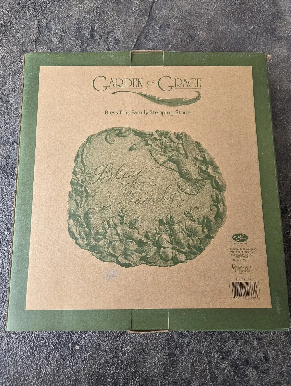 Bless This Family Floral Hummingbird Wall Plaque